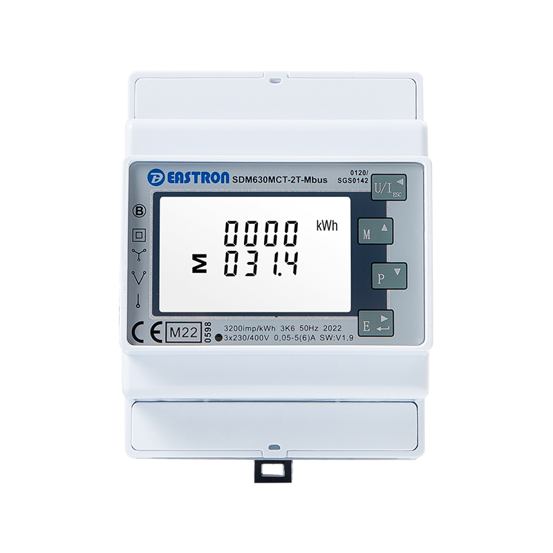 Medidor de Energía Multifunción Trifásico de Riel Din Mbus Tipo CT de Fuente de Alimentación Dual