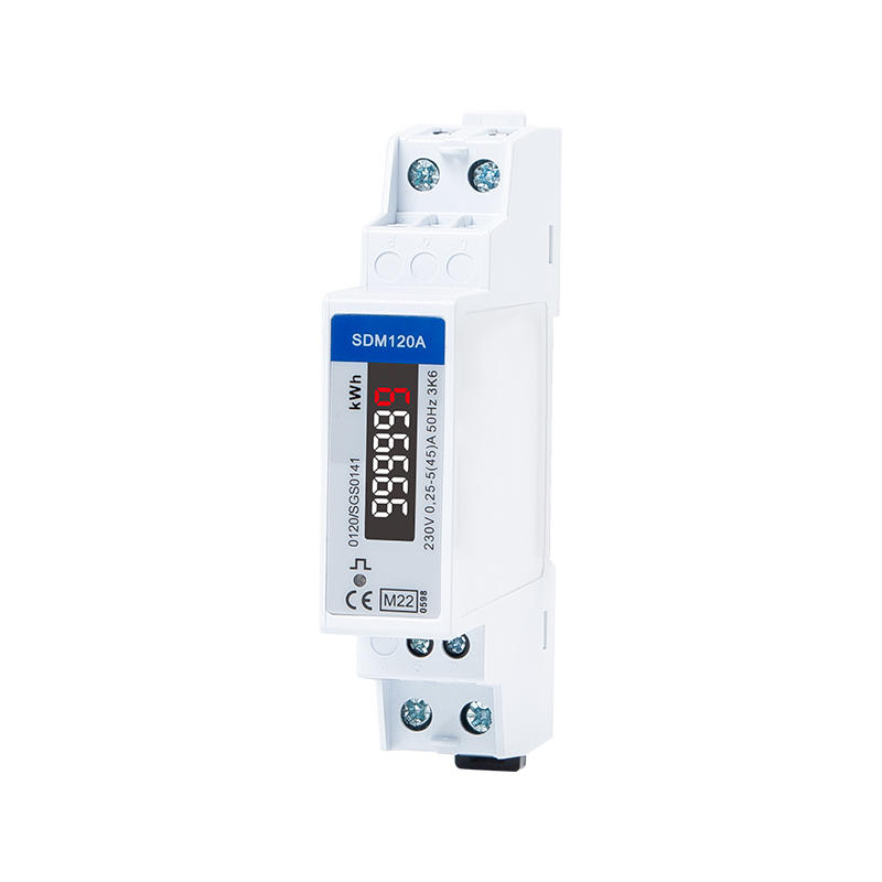 Medidor de kWh Electrónico Monofásico de Riel DIN con Pantalla Analógica y Salida de Pulsos