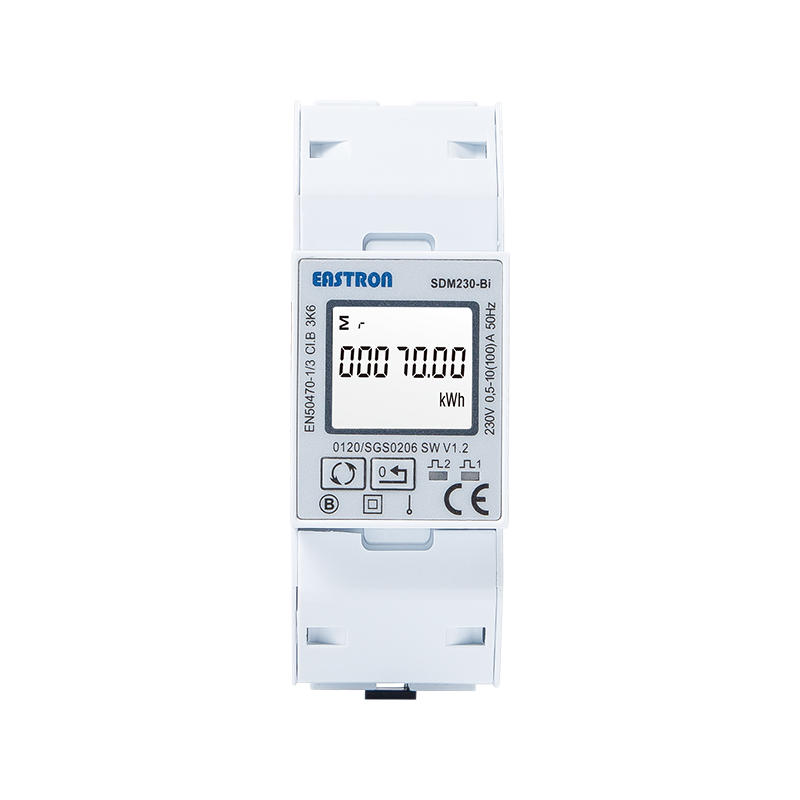 Medidor de kWh Electrónico Monofásico Bidireccional de Riel DIN Reiniciable Con Salida de Pulsos