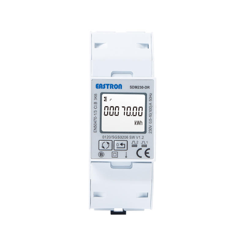 Medidor de kWh Electrónico Monofásico de Riel DIN Reajustable Con Salida de Pulsos