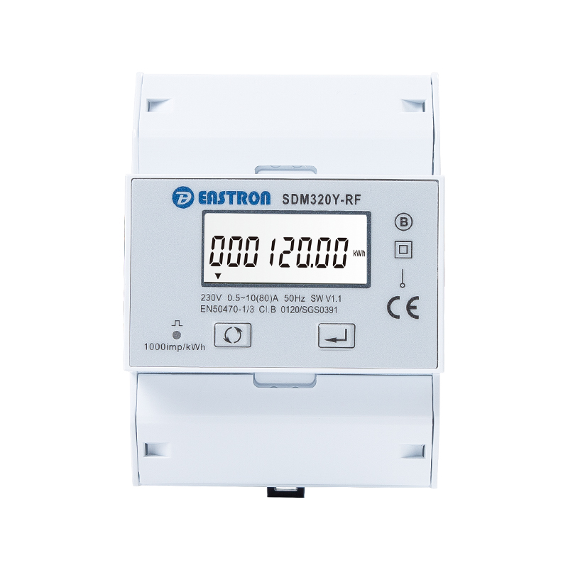 Medidor de energía monofásico con tarjeta IC RF para sistema prepago