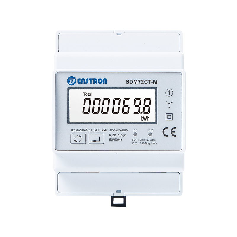 Medidor de energía multifunción trifásico RS485 Modbus CT tipo carril Din