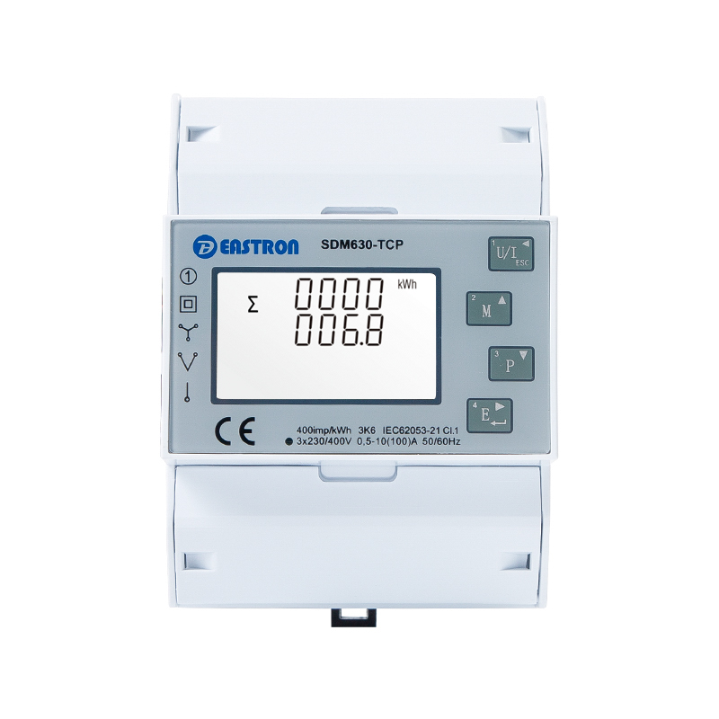 Medidor de energía multifunción trifásico Modbus TCP Din Rail