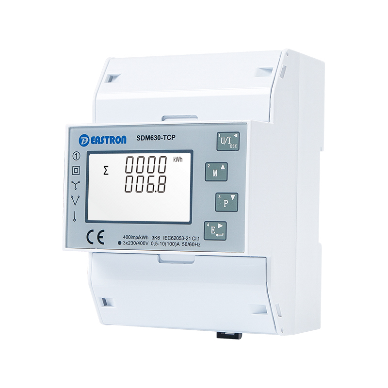 Medidor de energía multifunción trifásico Modbus TCP Din Rail