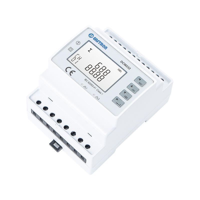 Medidor de Monitoreo de Energía de CC de Canales Duales de Riel Din para Medición de Carga EV