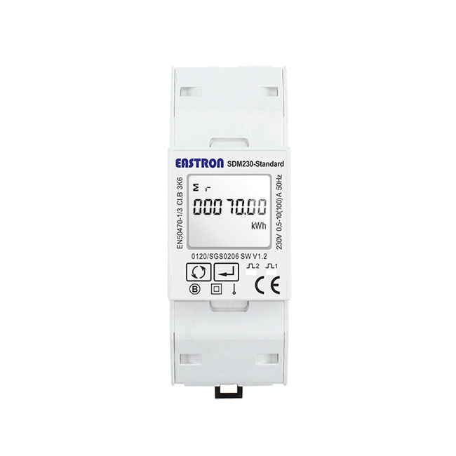 Medidor de energía monofásico RS485 Modbus Din Rail MID