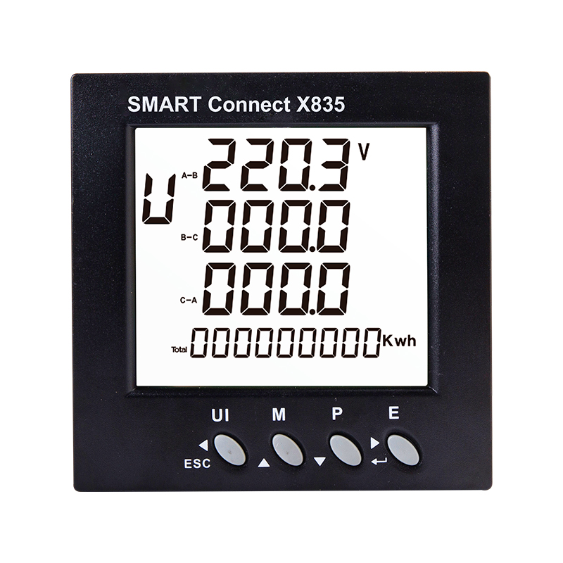 Analizador de potencia multifunción RS485 Modbus tipo panel 96x96x50