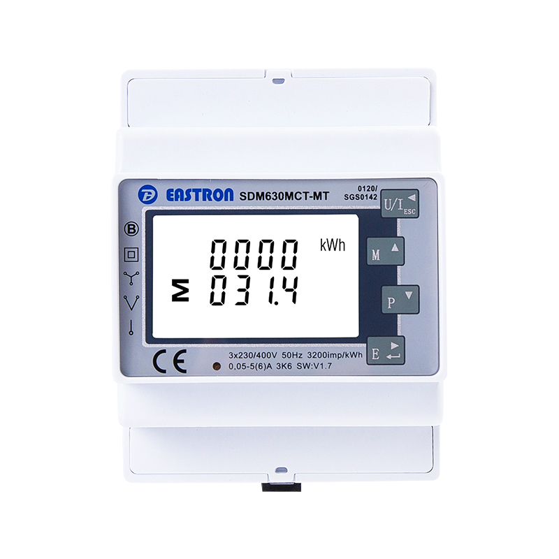 Medidor de energía multifunción trifásico RS485 Modbus CT tipo carril Din multitarifa