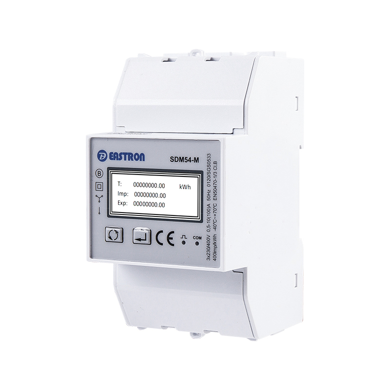 Medidor de energía multifunción trifásico, carril Din, Modbus, RS485, 3 módulos