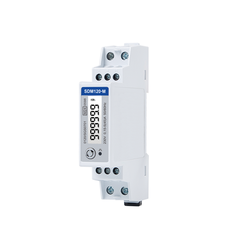 Medidor de energía monofásico RS485 Modbus/DLT645 de tipo directo, carril Din 