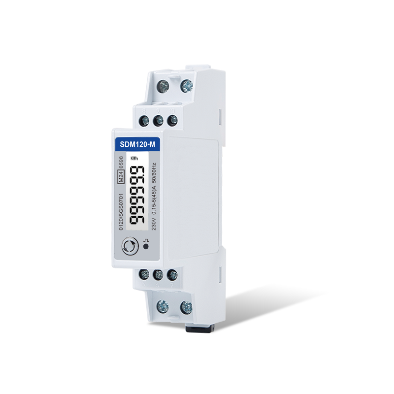 Medidor de energía monofásico RS485 Modbus/DLT645 de tipo directo, carril Din 