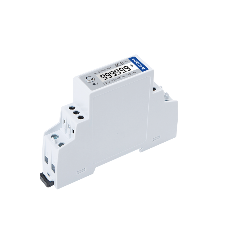 Medidor de energía monofásico RS485 Modbus/DLT645 de tipo directo, carril Din 