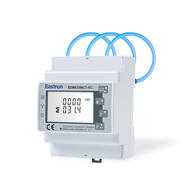 Rogowski Coil Connect RS485 Modbus Din Rail medidor de energía multifunción trifásico