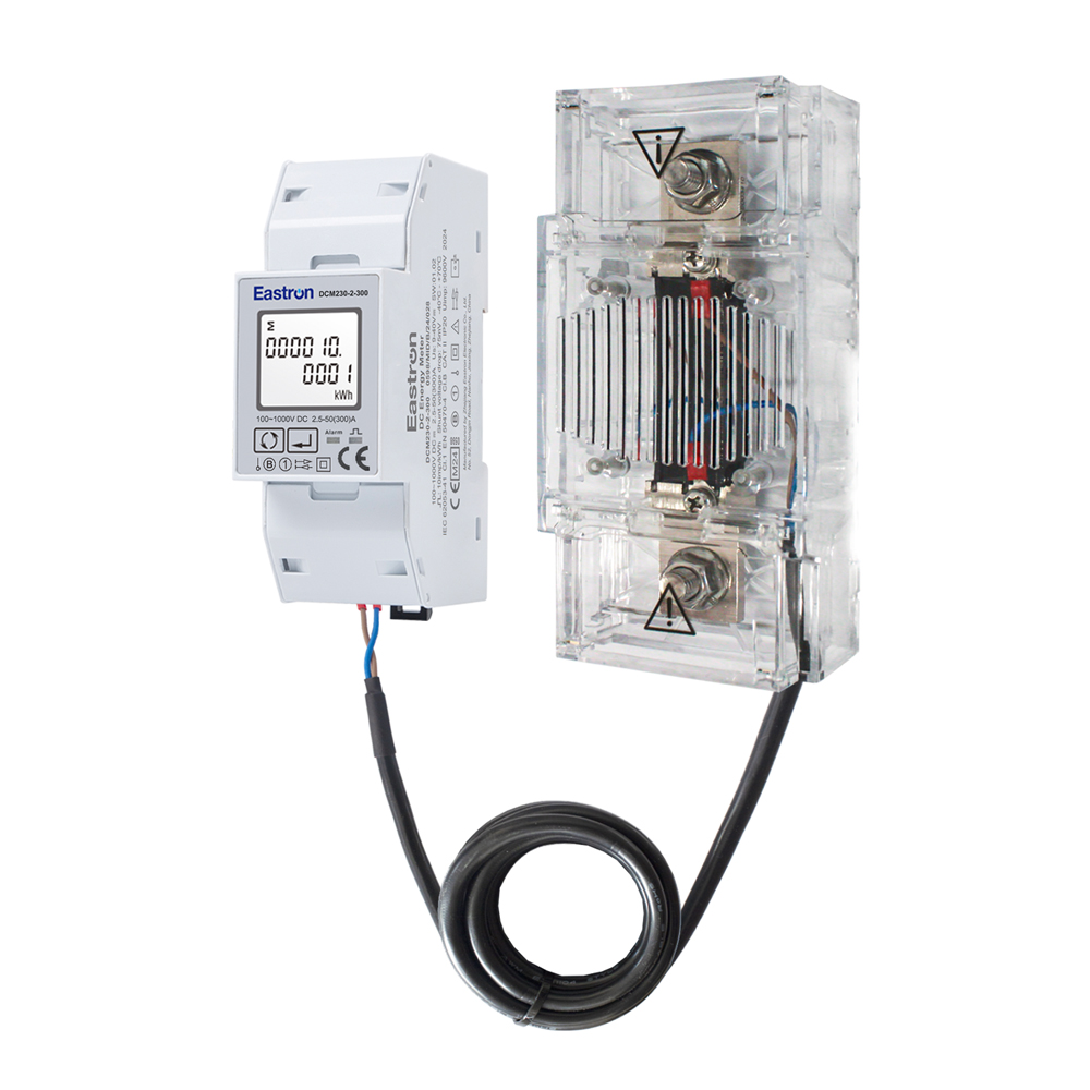 Medidor de energía de CC Modbus RS485 de corriente MID certificado 300A con derivación de CC