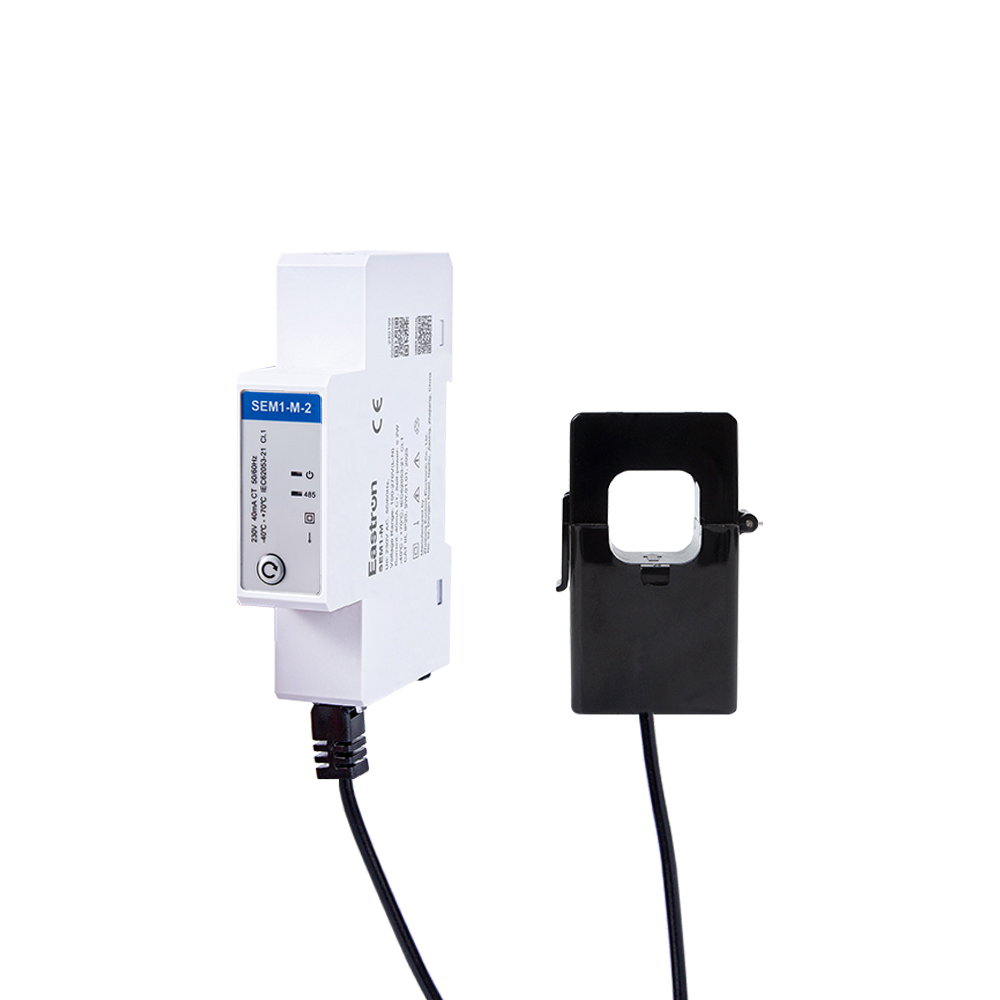 CT Tipo RS485 Modbus Medidor de energía ferroviaria de DIN de una sola fase para medición fotovoltaica