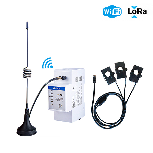 Control remoto inalámbrico Medidor de energía multifunción trifásico con comunicación Wi-Fi y Lora