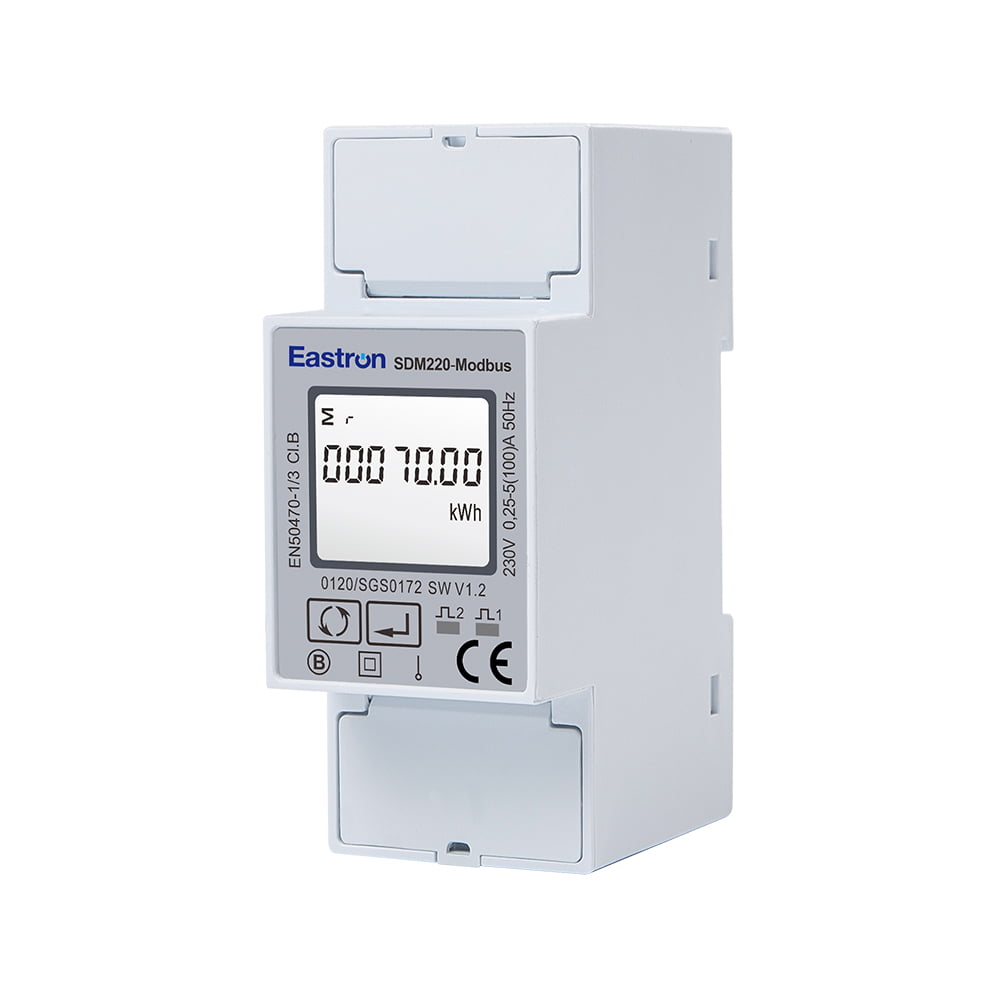 Medidor de energía MID monofásico de carril Din Modbus 100A 