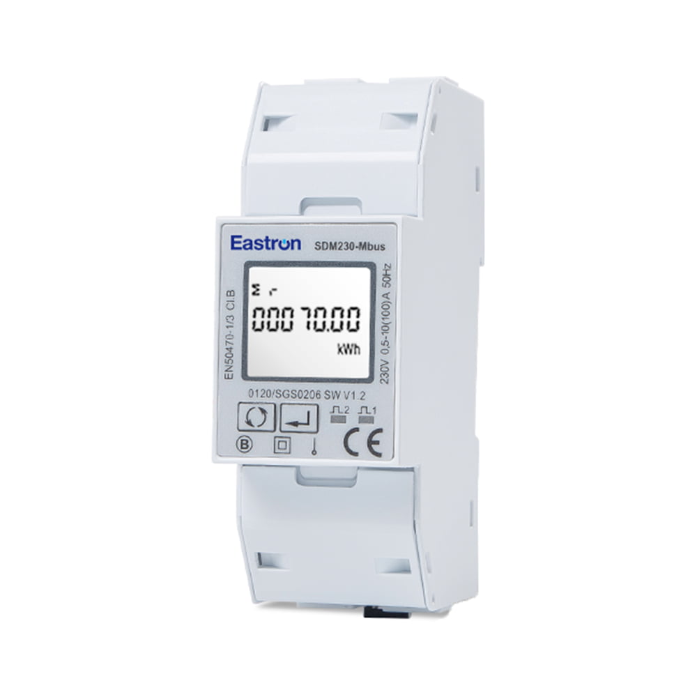 Medidor de energía multifunción monofásico de tamaño de módulo Mbus 100A 2