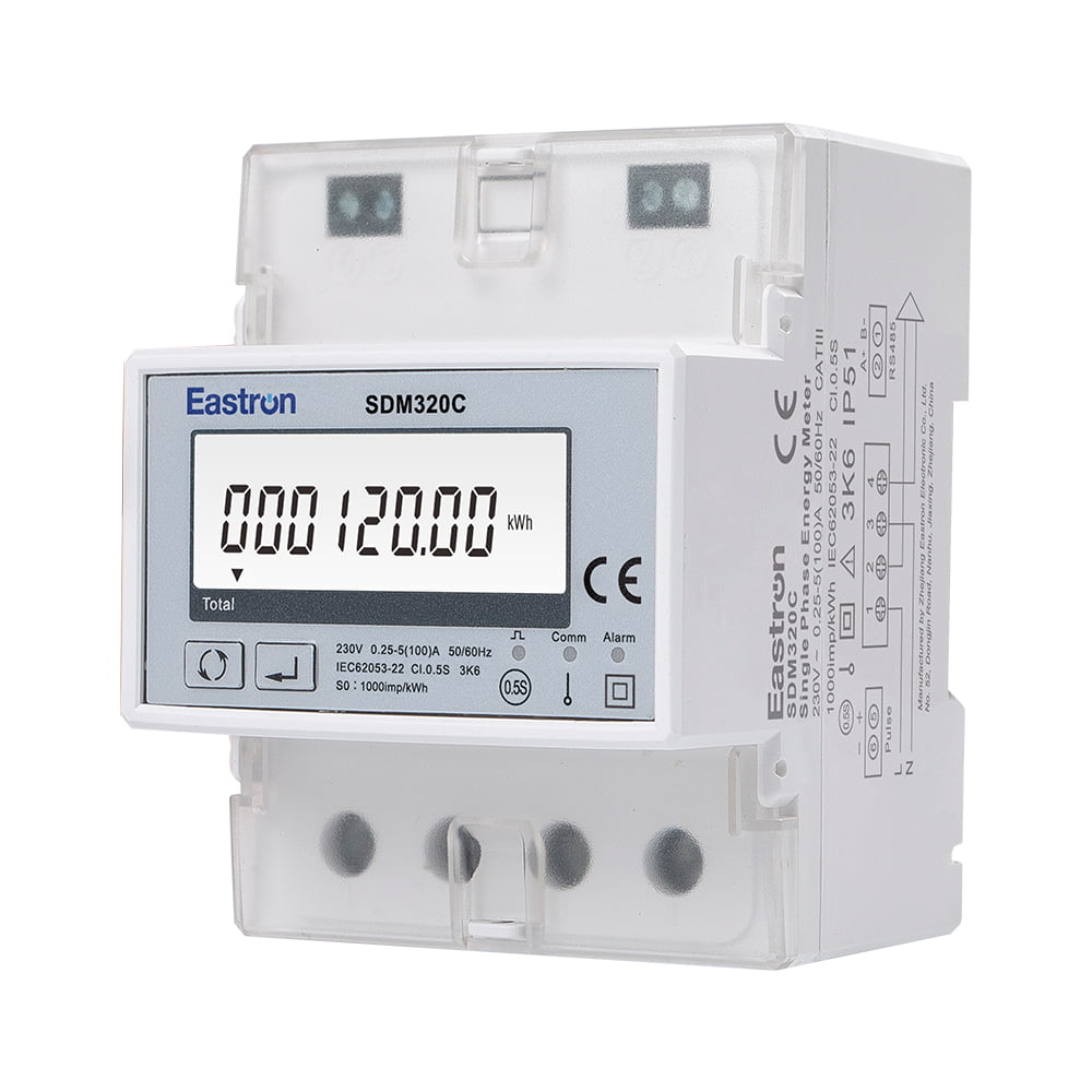 RS485 Control remoto Relé incorporado Medidor de energía multifunción monofásico
