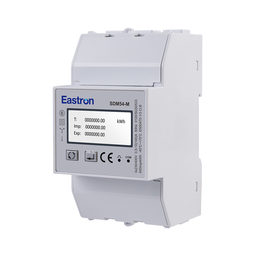Medidor de energía multifunción trifásico, carril Din, Modbus, RS485, 3 módulos