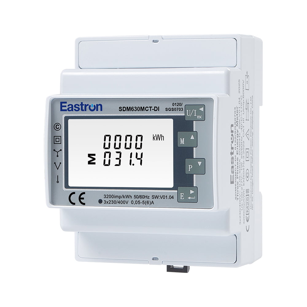 Entrada digital RS485 Modbus CT operado medidor de energía multifunción trifásico