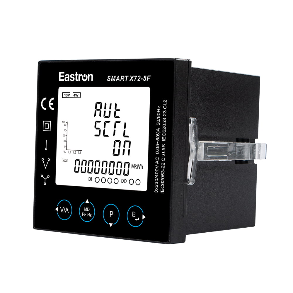 Analizador de potencia multifunción montado en panel RS485 Modbus 72x72